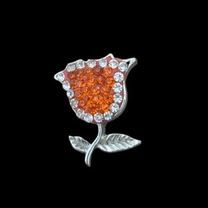 Orange Tulip Snap For Snap Jewely